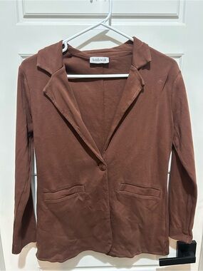 Kettlewell Women's Brown Single-Button Blazer Jacket-soft flexible fit